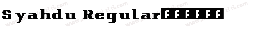 Syahdu Regular字体转换